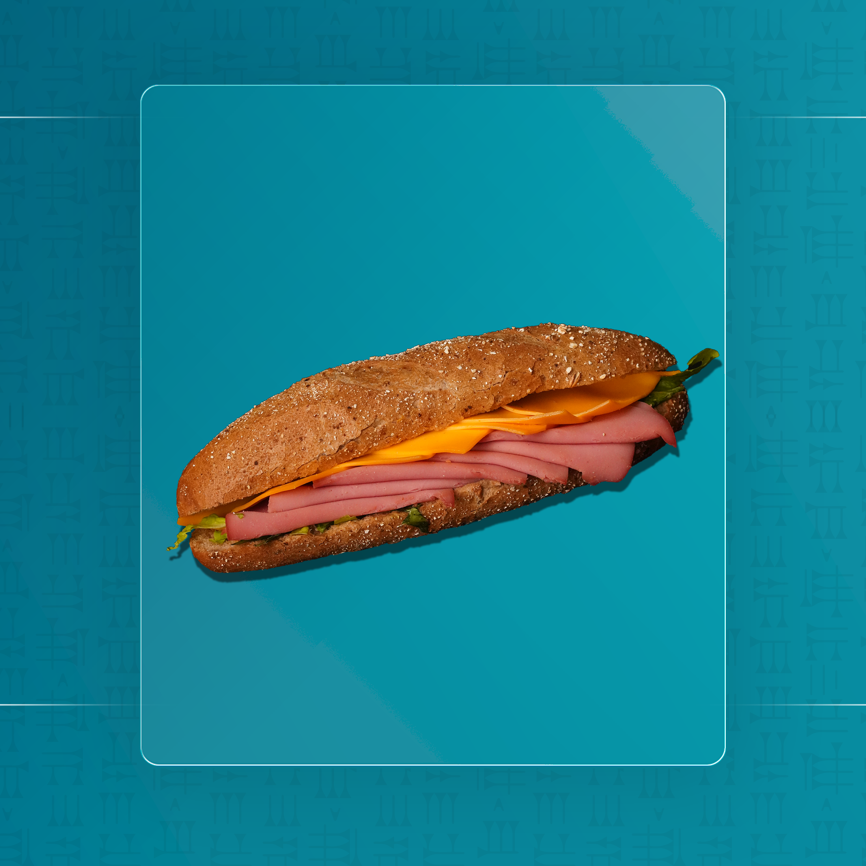 باغيت أسمر بالمارتديلا وجبن الشيدر