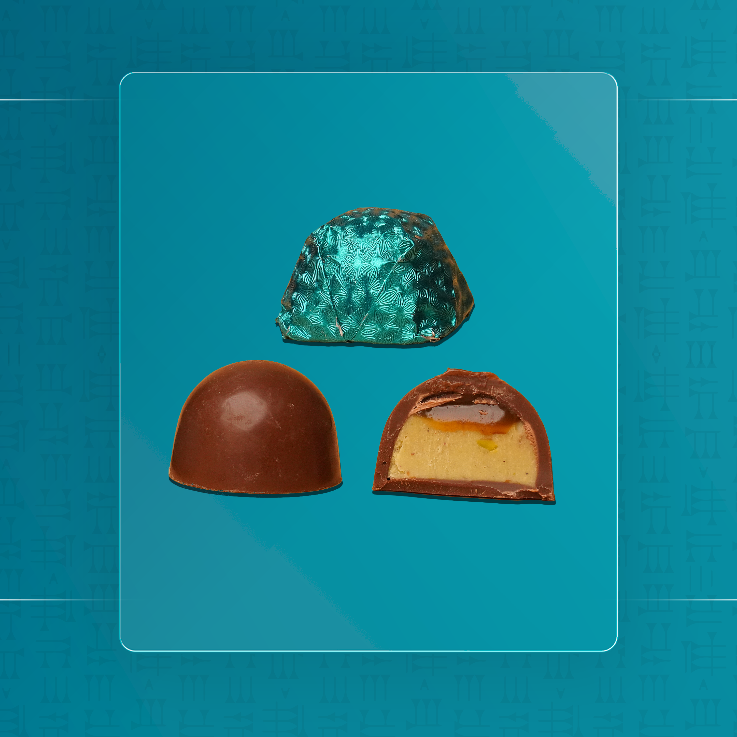 شوكولا اشقر كراميل و كريمة فستق